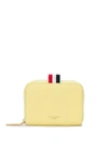 Thom Browne Slim Short Zip Around Purse In Yellow