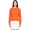 Victoria Beckham Sleeve-tied Cashmere Sweater In Orange