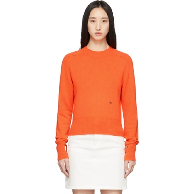 Victoria Beckham Sleeve-tied Cashmere Jumper In Orange