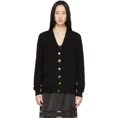 Marc Jacobs Embellished Buttoned Cardigan In Black