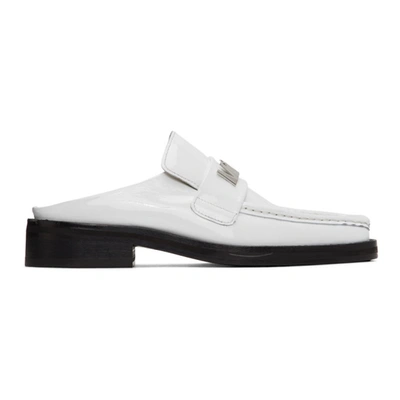 Martine Rose Ssense Exclusive White Patent Leather Loafers