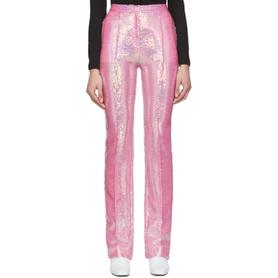 Rabanne Pink Sequin Trousers In P690 Pink I