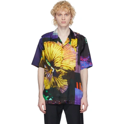 Dries Van Noten Carltone Floral Short Sleeve Button-up Shirt In Desa