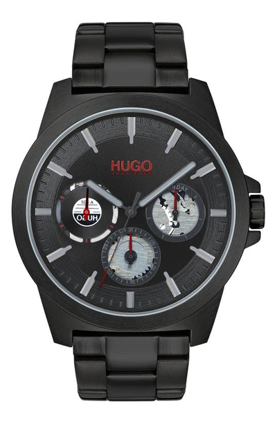 Hugo Boss Hugo Twist Multifunction Bracelet Watch, 44mm In Black