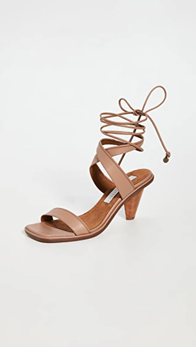 Stella Mccartney Rhea Lace-up Sandals In Soft Camel