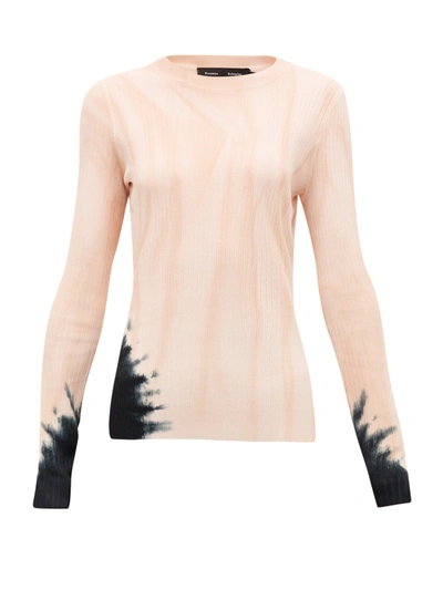 Proenza Schouler Tie-dye Rib-knitted Sweater In Pink