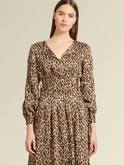 Donna Karan Leopard-print Georgette Dress In Animal