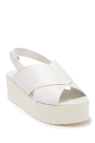 Vince Jenaya-b Flatform Slingback Sandals In White