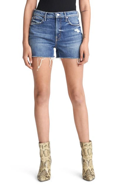 Mother The Dutchie High-rise Fray Destructed Denim Shorts In My Treat