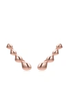 Monica Vinader Nura Teardrop Climber 18ct Rose Gold-plated Vermeil Sterling Silver Earrings