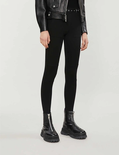 The Kooples Sport Mid-rise Stretch-jersey Tapered Trousers