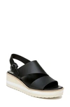 Vince Women's Shelby Wedge Heel Sandals In Black Leather