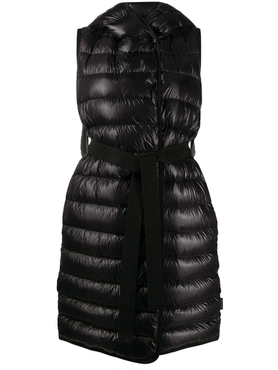 Moncler Padded Long-length Gilet In Black