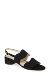 Amalfi By Rangoni Martin Suede Wavy Sandal In Black Suede