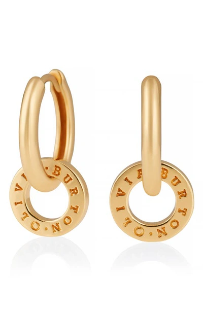 Olivia Burton Interlink Huggie Hoop Earrings In Gold