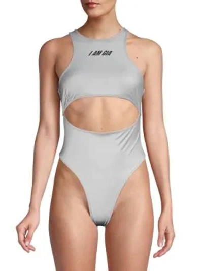 I.am.gia Calypso Cutout Bodysuit In Silver