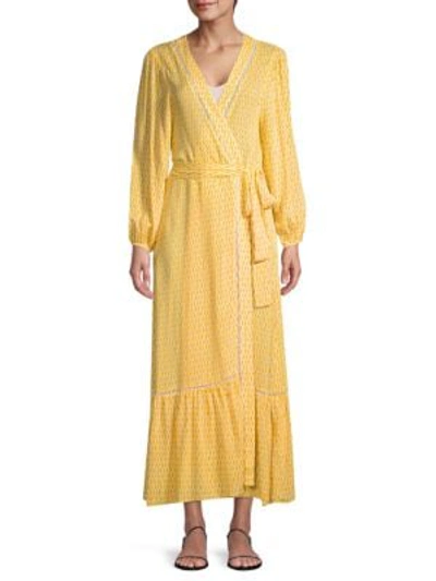 Paloma Blue Printed Midi Dress In Yellow