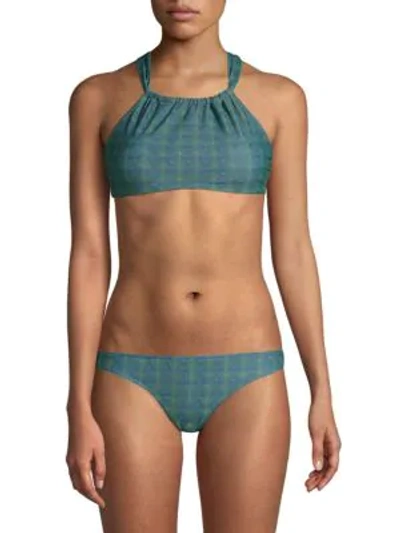 Thorsun Catalina Geometric 2-piece Bikini Set In Blue