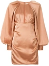 Acler Paringa Puff Sleeve Mini Dress In Nude