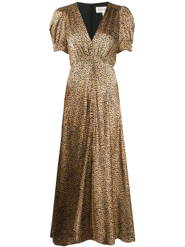 leopard silk dress