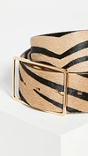 B-low The Belt Milla Waist Haircalf Belt In Maxi Zebra/gold
