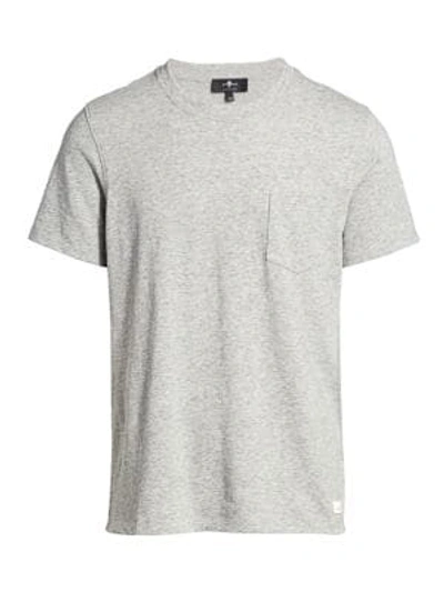 7 For All Mankind Men's Boxer Pocket T-shirt In Heather Grey