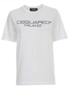Dsquared2 Renny Fit T-shirt S/s Wash W/written In White