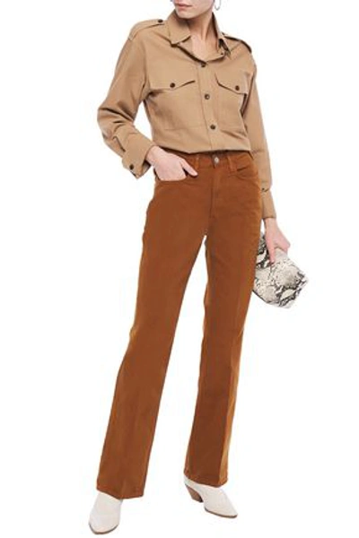 Re/done Cotton-canvas Bootcut Pants In Tan