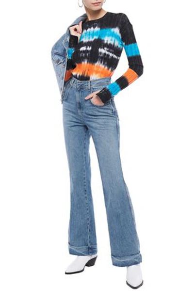 Re/done High-rise Flared Jeans In Mid Denim