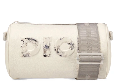 Pre-owned Dior  X Daniel Arsham Roller Bag Calfskin White