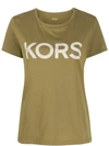 Michael Michael Kors Studded Logo T-shirt In Green