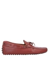 Tod's Loafers In Brick Red