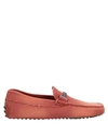 Tod's Loafers In Brick Red