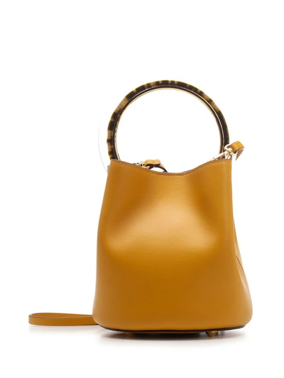Marni Pannier Yellow Leather Shoulder Bag