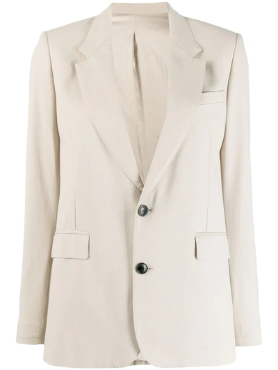 Ami Alexandre Mattiussi Half-lined Two Buttons Jacket In Neutrals