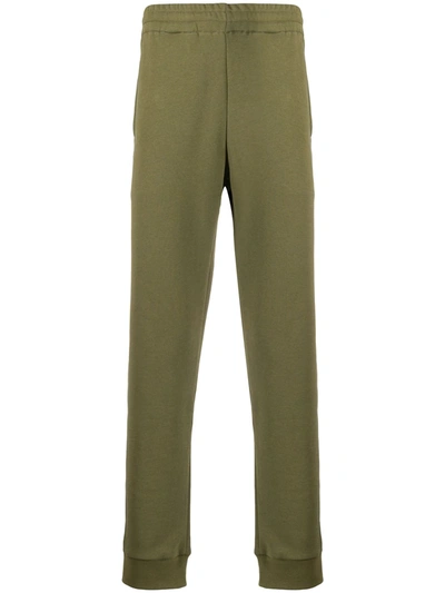 Msgm Side-stripe Track Trousers In Green