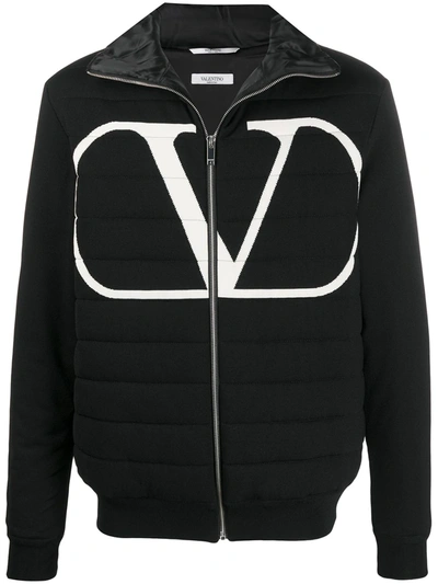 Valentino Quilted Vlogo Jacket In Black