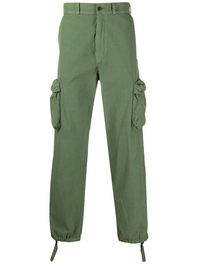 Off-white Utility Pocket Straight Trousers In Green