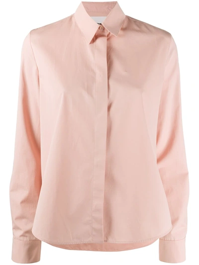 Jil Sander Concealed Placket Shirt In Pink