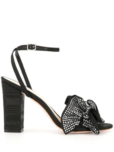 Loeffler Randall Savannah Crystal-embellished Sandals In Black