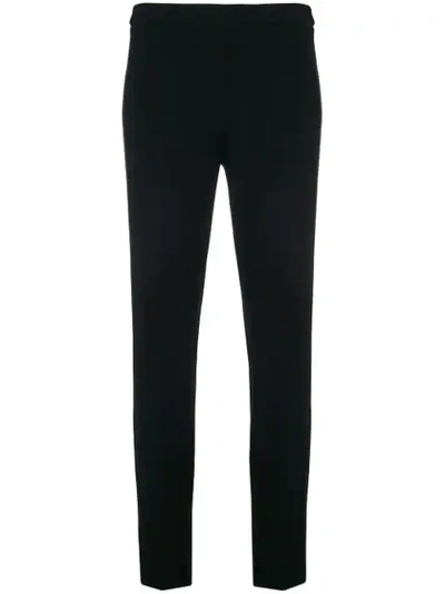 P.a.r.o.s.h Mid-rise Slim Fit Trousers In 013 Black