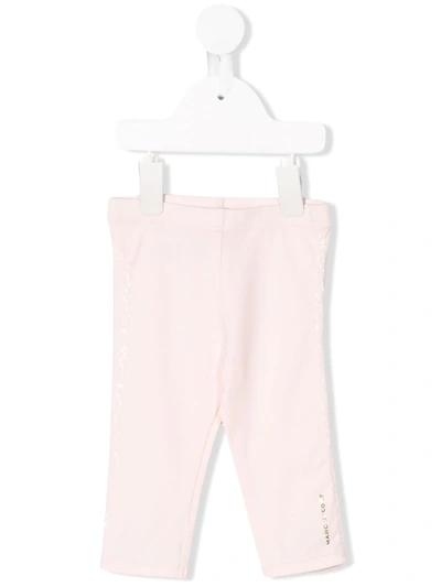 Little Marc Jacobs Babies' Logo-stamp Trousers In Pink