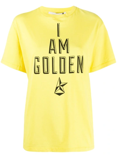 Golden Goose I Am Golden T-shirt In Yellow