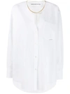 Alexander Wang V-neck Chain Blouse In White