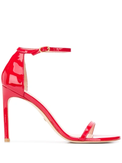 Stuart Weitzman Nudistsong 100mm Sandals In Red