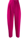Alexander Mcqueen Pleated Tapered Trousers In Pink