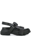 Rick Owens Tractor Sandals In Black