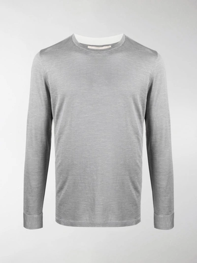 Brett Johnson Raisin Superfine Jumper In Grey