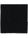 Rick Owens Fine-knit Scarf In Black
