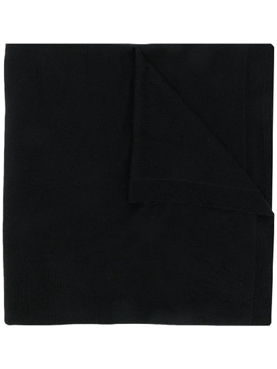 Rick Owens Fine-knit Scarf In Black